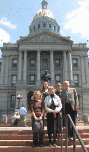 Participating in a lobby trip in support of the Cottage Foods bill in April: (from left) Marilyn Kakudo, Karen Howe, Monica Wiitanen, Baxter Waltermire and Rein van West.